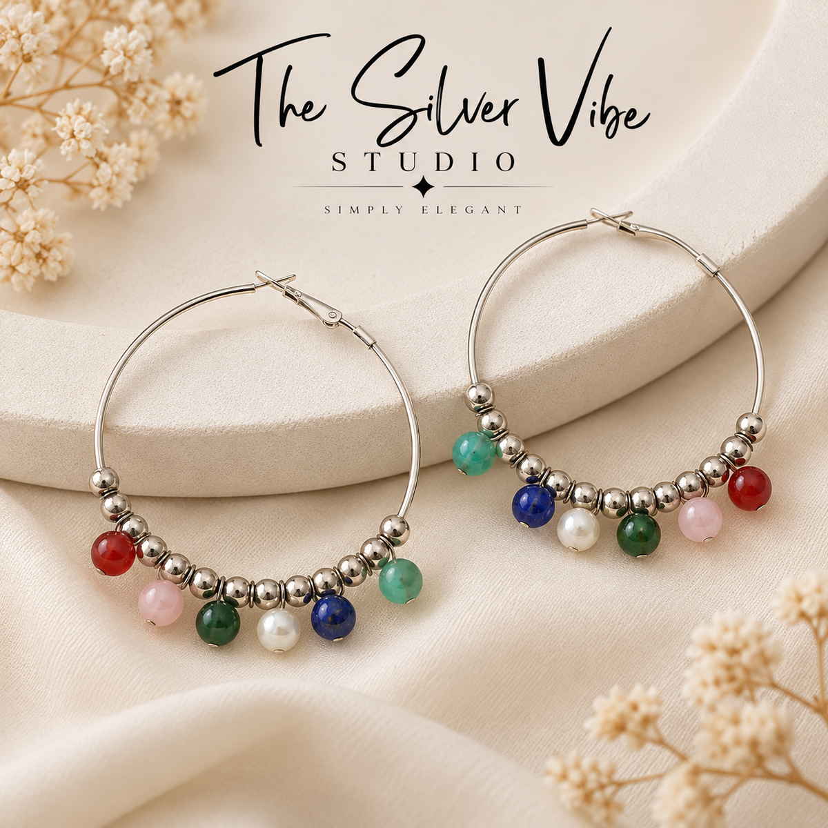 Big size multicoloured hoops TSV932