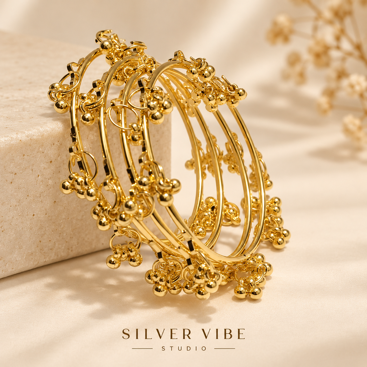 Kashmiri bangle set of 4