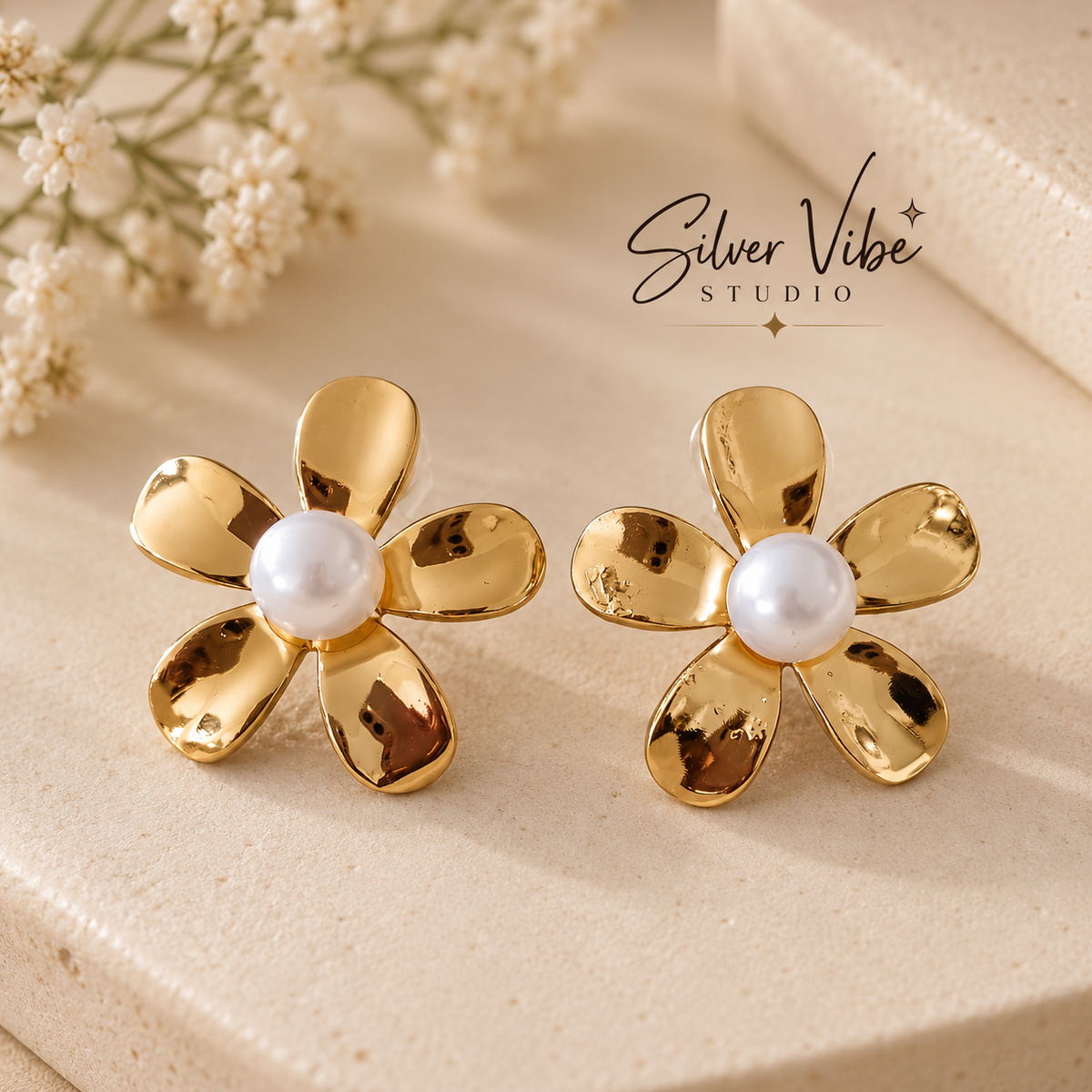Floral earrings