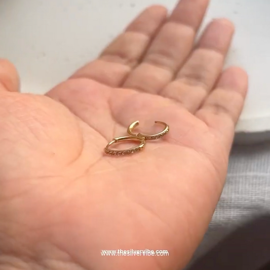 Multi stoned Stainless steel Nose ring | 18K Gold plated | Non Tarnish